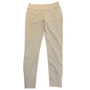 Athleta Women's Beige High Rise Elastic Waist Slim Leg Ankle Pants Size Medium